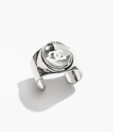 Cuff Metal & Resin Silver, Transparent & White - reference: ABF573B20465U0771