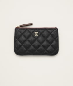 Küçük ve Fermuarlı Klasik Clutch Parlak Taneli Dana Derisi ve Altın Detaylar Siyah - referans: AP4020Y33352C3906