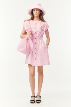 Vestido Rosa claro y blanco - referencia: P78614V71309NADPB